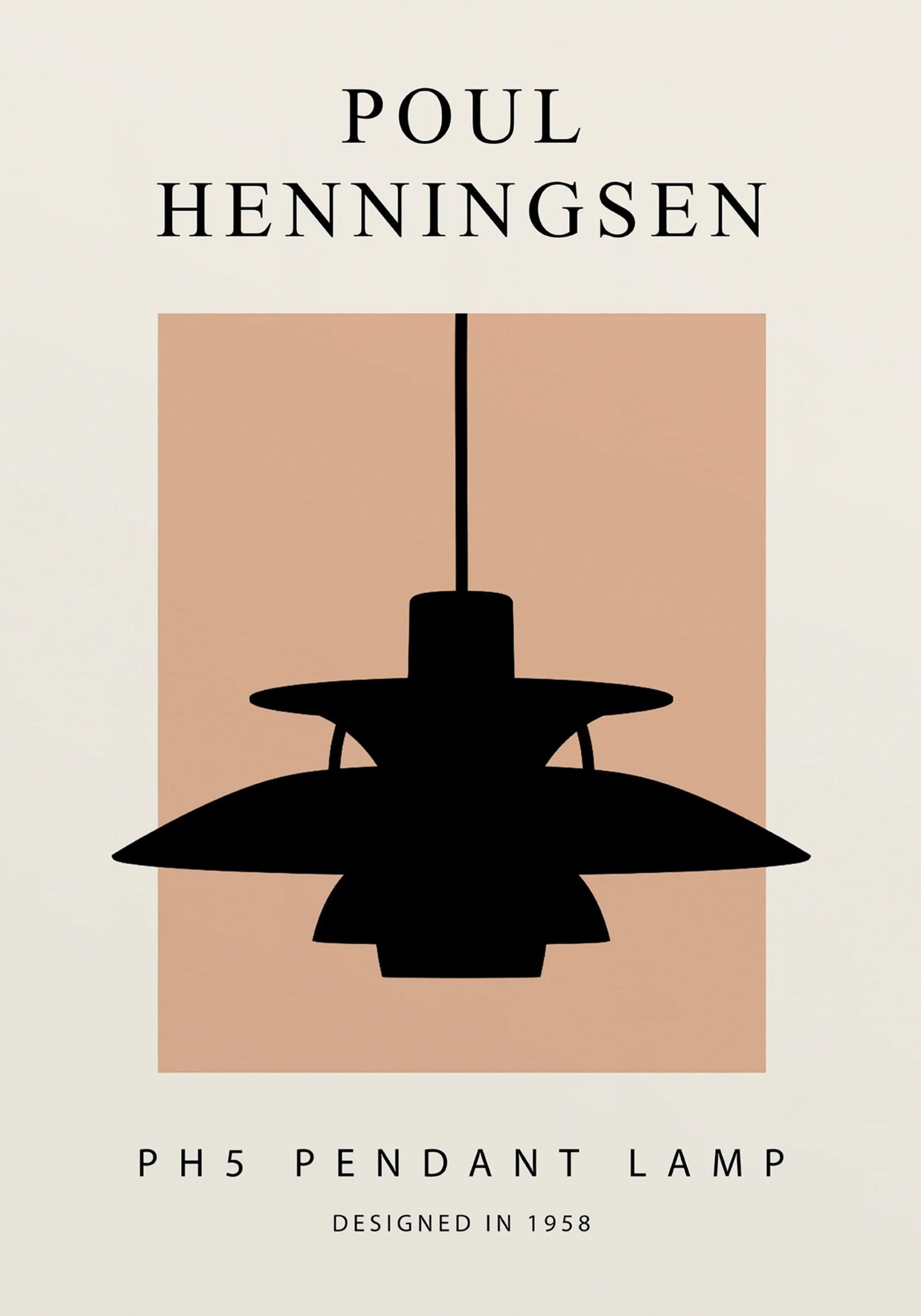 PH 5 Design | Pendant Lamp Art | Modern Decor | Mid-Century Aesthetics | Graphic Poster | Home & Garden Wall Art