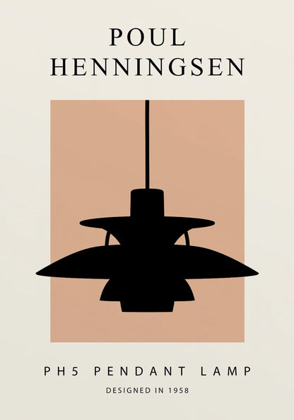 PH 5 Design | Pendant Lamp Art | Modern Decor | Mid-Century Aesthetics | Graphic Poster | Home & Garden Wall Art