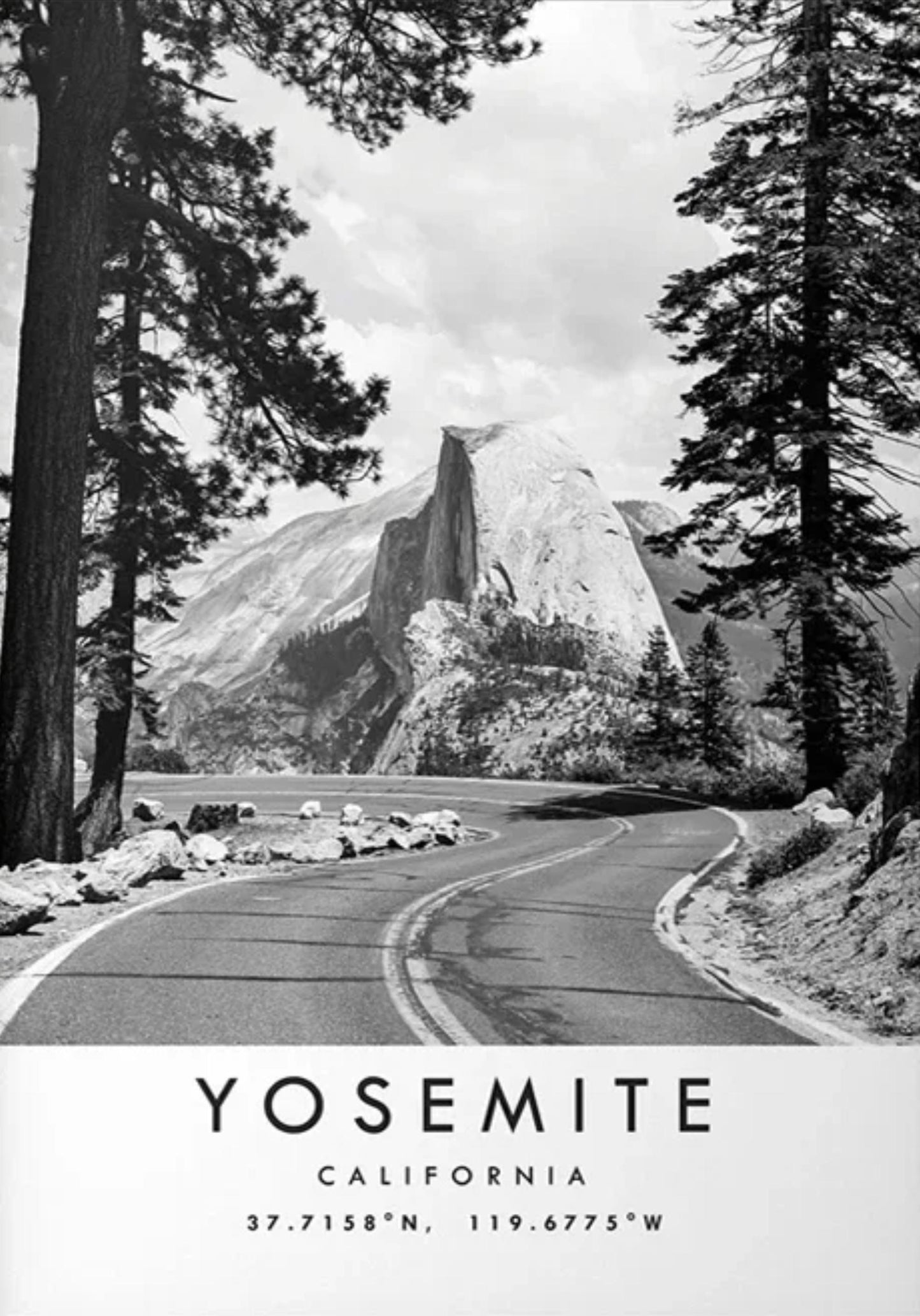 Half Dome Poster | Explore Yosemite National Park | Scenic California Landscape Art