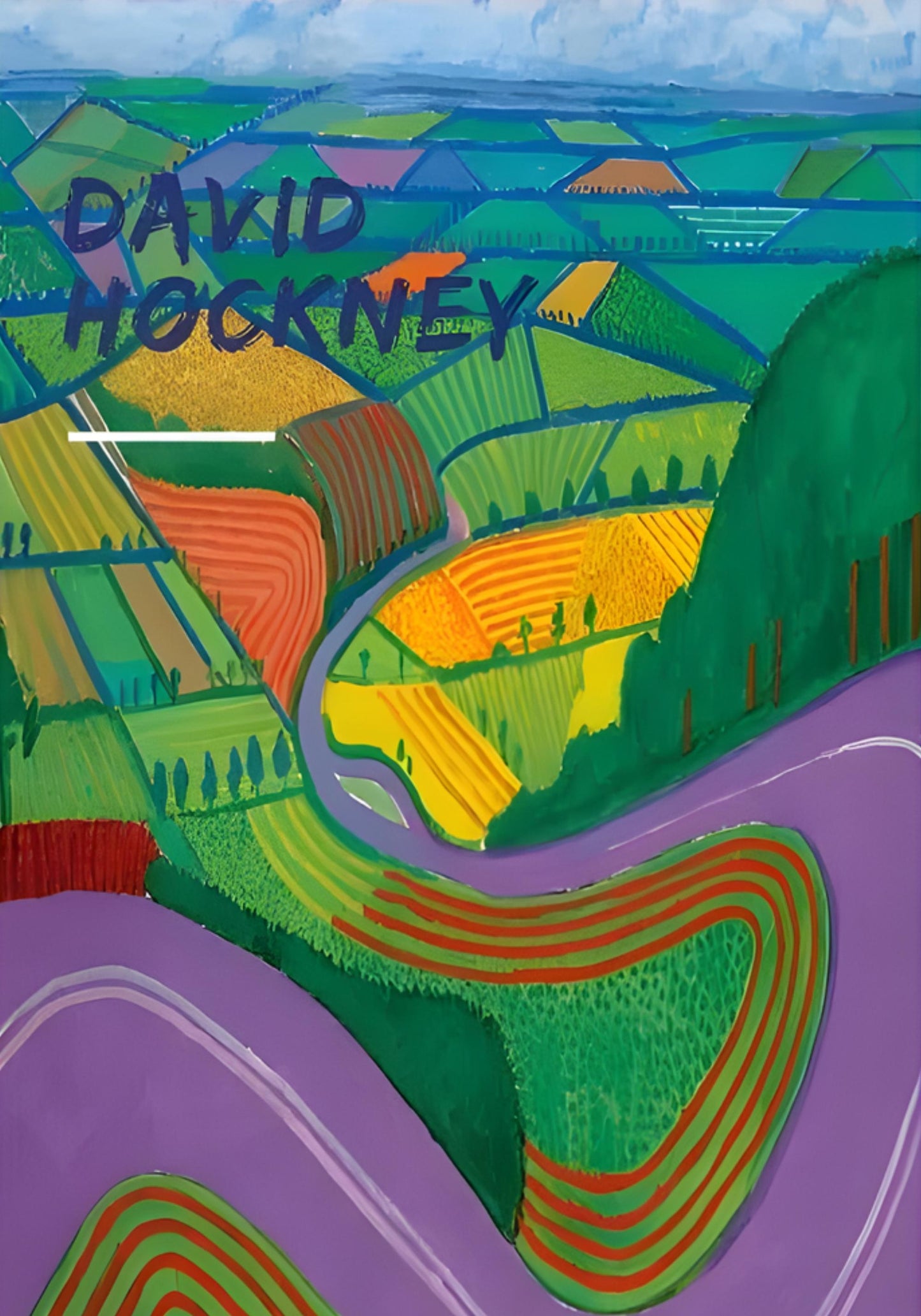David Hockney | Purple Roads | Vibrant Landscape