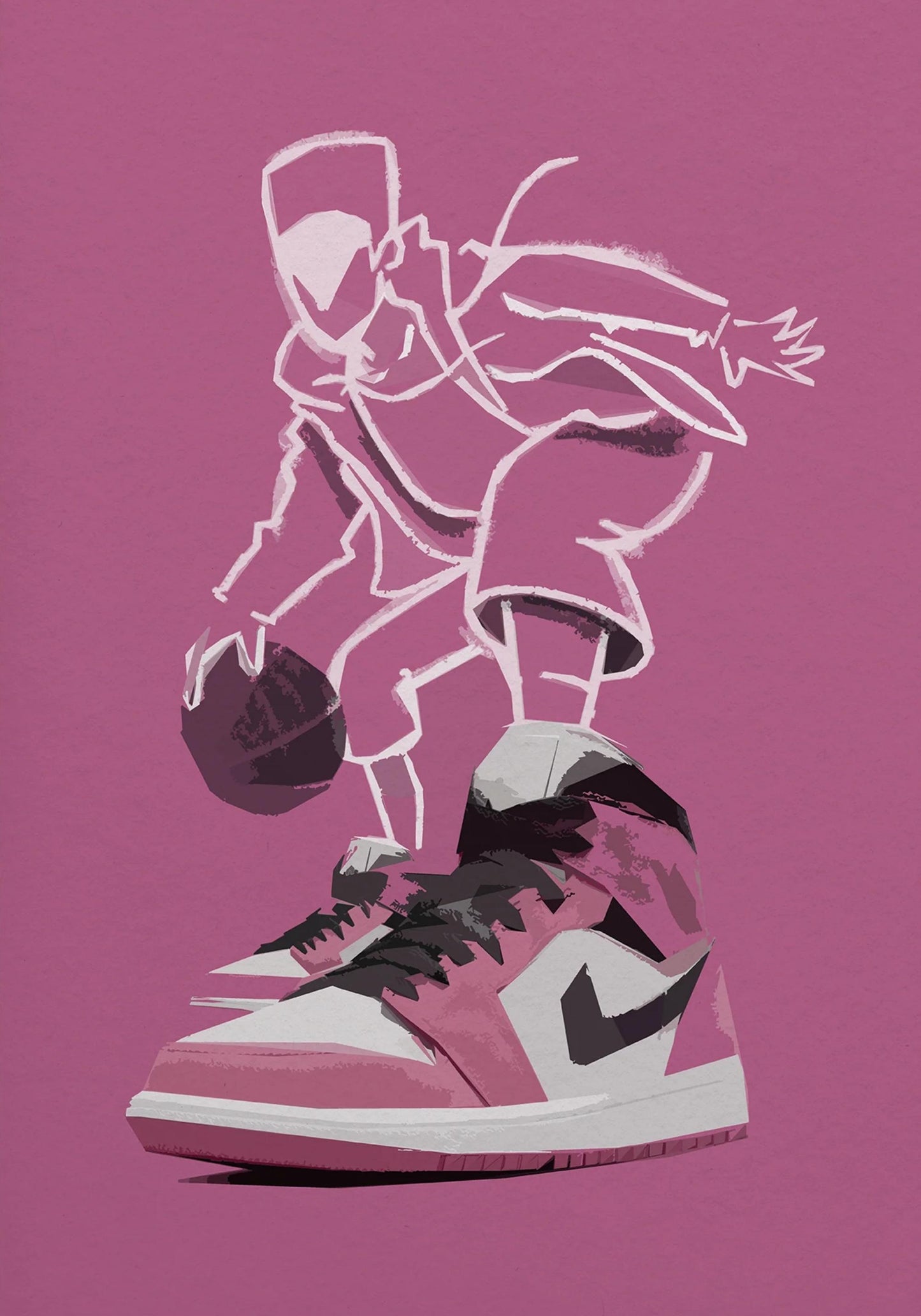 Nike Air Jordan Berry Poster | Limited Edition | Wall Art for Home & Garden Decor | Vivid Colors | Basketball Enthusiast Gift