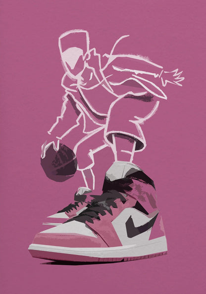 Nike Air Jordan Berry Poster | Limited Edition | Wall Art for Home & Garden Decor | Vivid Colors | Basketball Enthusiast Gift