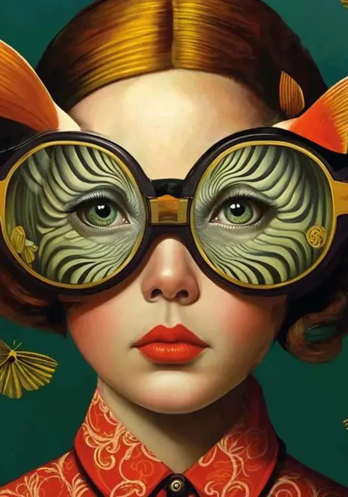 Floral Girl | Surreal Oceanic Swirls