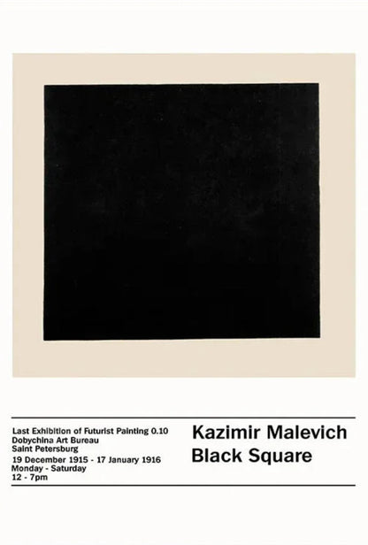 Malevich Black Square | Minimalist Abstract