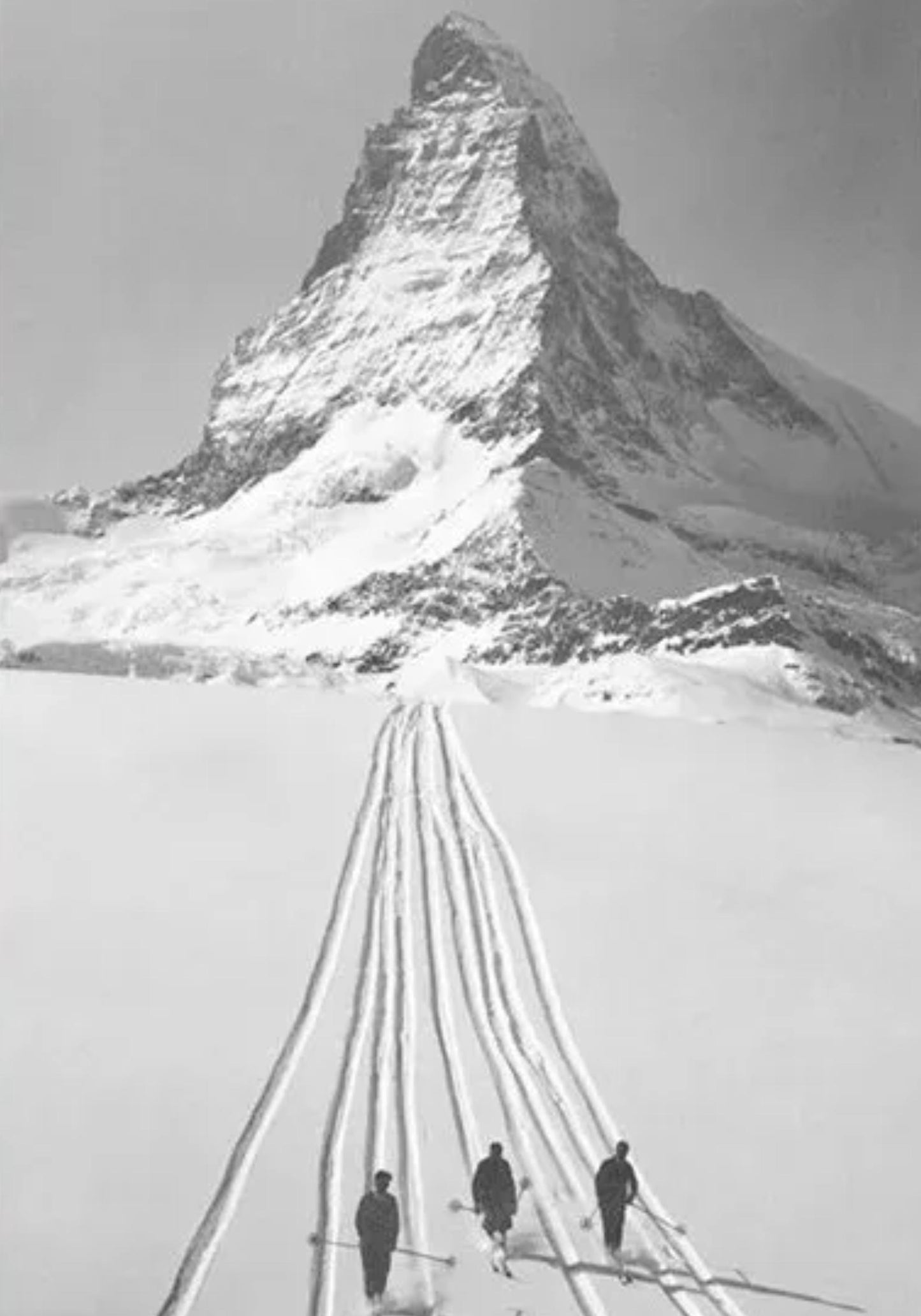 Skiing the Matterhorn | Iconic View | Historical Ski Poster