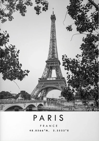 Eiffel Tower Poster | Paris Skyline Art | Iconic French Landmark | Wall Decor | Travel-Inspired Artwork