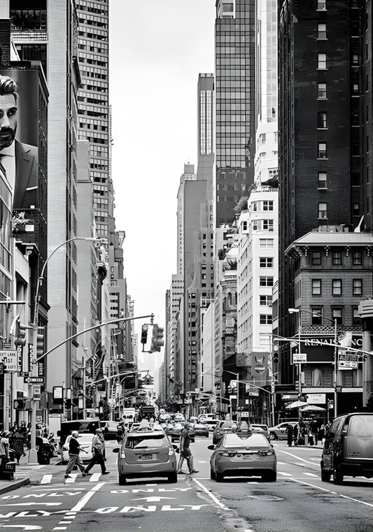 New York City Streetscape Urban Photography Poster for Modern Living Rooms | Home Decor | Decoration Poster
