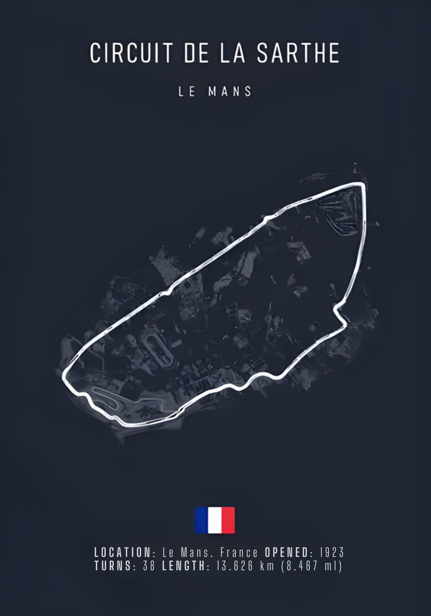 Circuit De La Sarthe | F1 Track Layout | Motorsport Decor