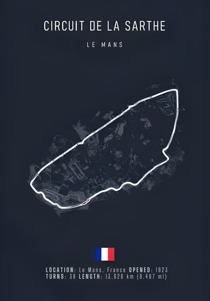 Circuit De La Sarthe | F1 Track Layout | Motorsport Decor