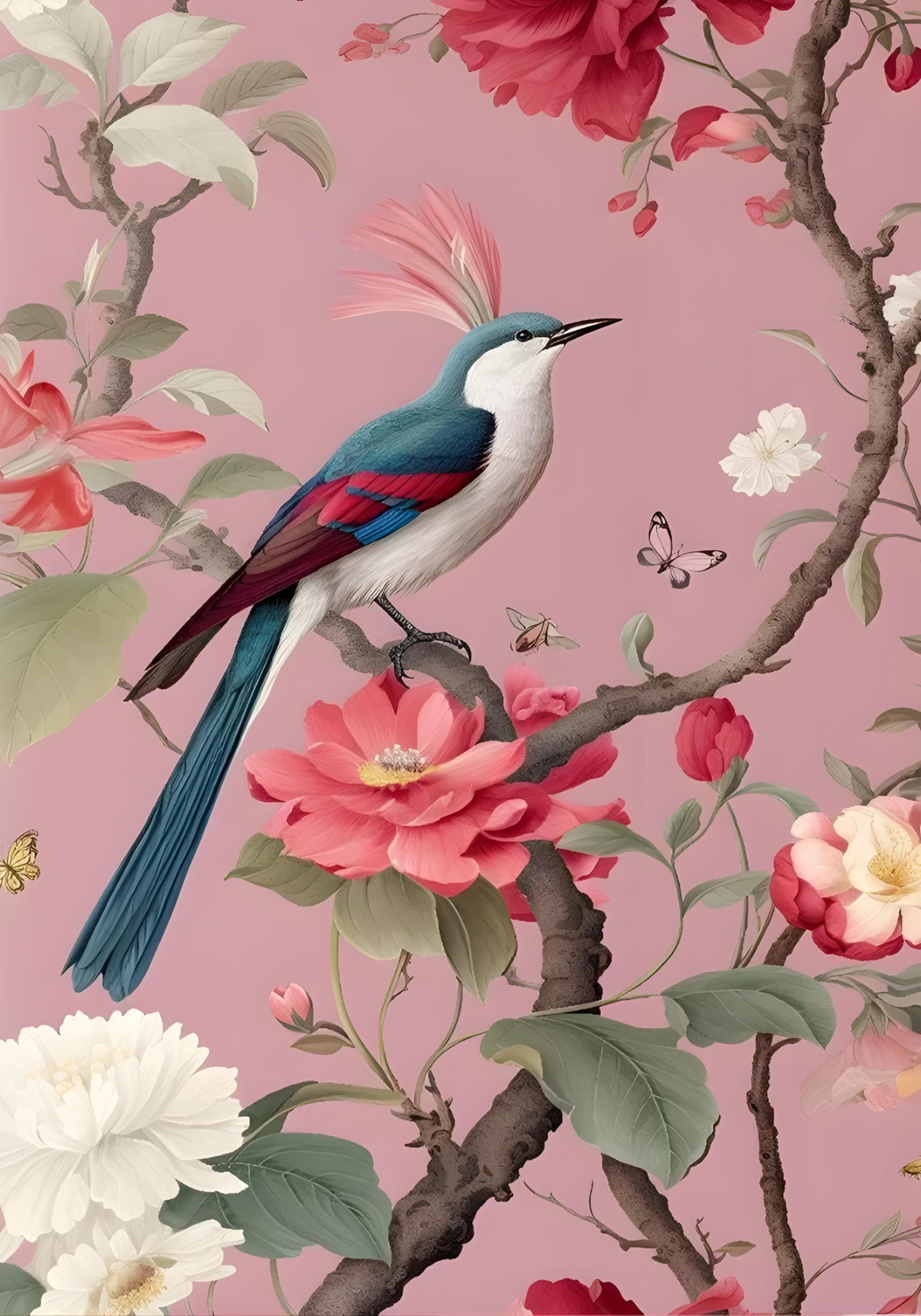Birds in Bloom | Paradise Flycatcher Symphony
