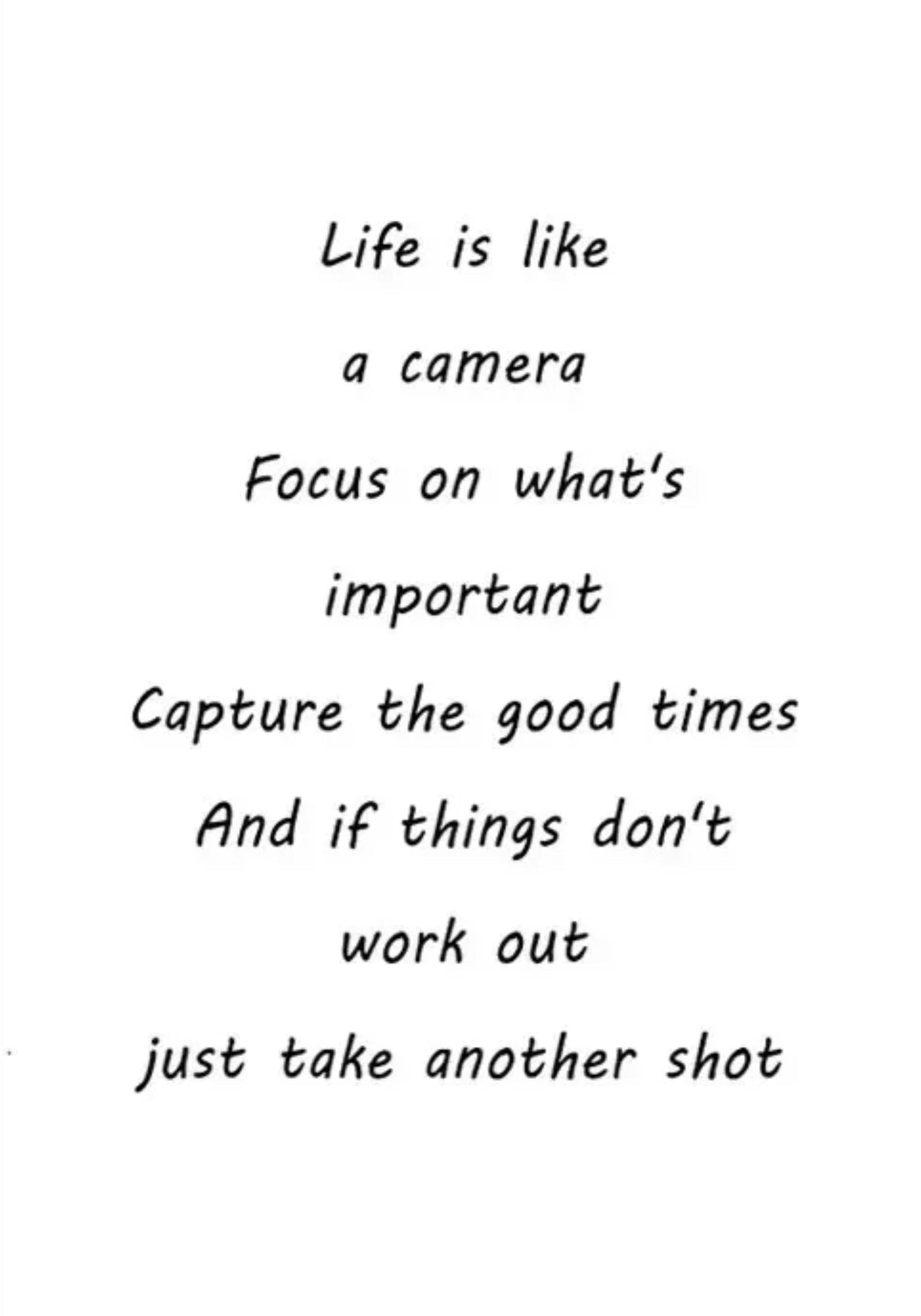 Life Camera Quote | Motivational Typography