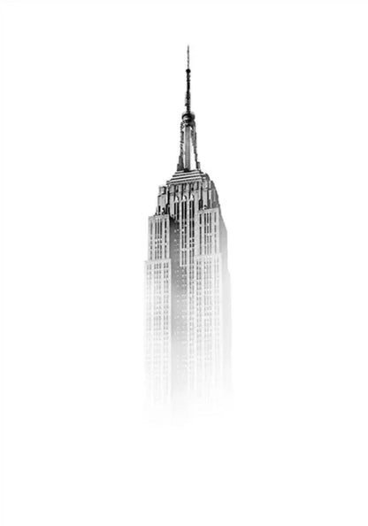 Empire State Building Minimalist Design | Majestic New York Skyscraper Art | Home Decor | Decoration Poster