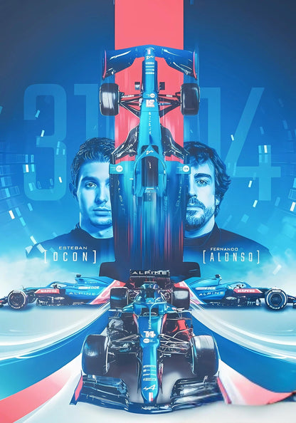 Esteban ocon vs Fernando alonso | Face Off | F1 POSTERS