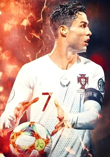 Cristiano Ronaldo | CR7 Legend Poster | Sports Icon Wall Art | Football Star Decor