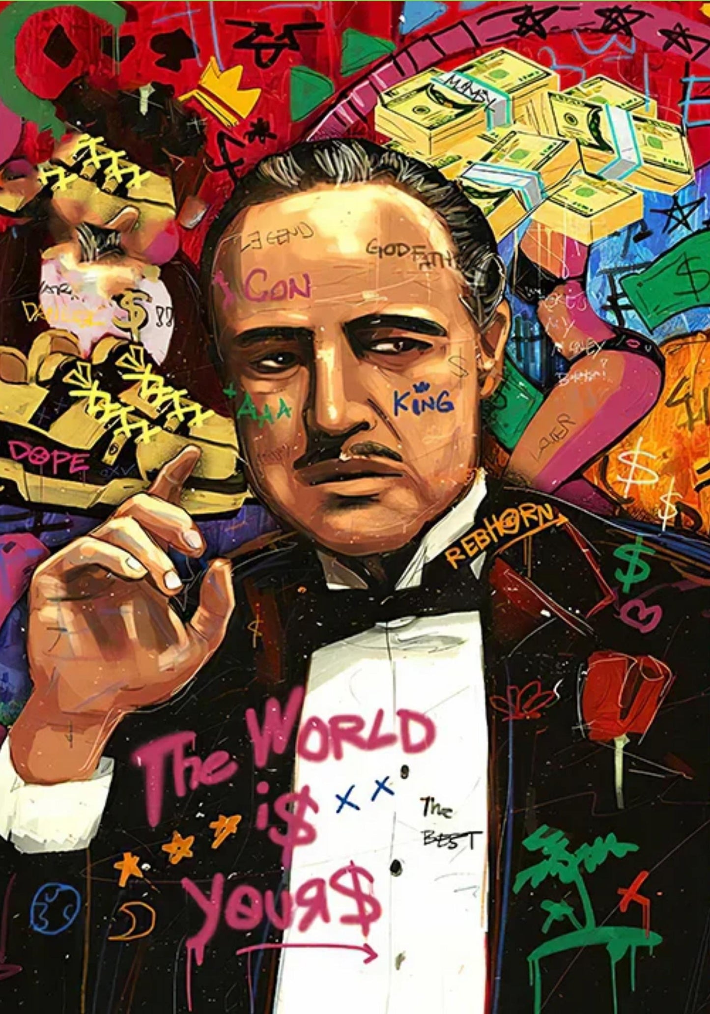 Godfather Graffiti | Pop Art Canvas