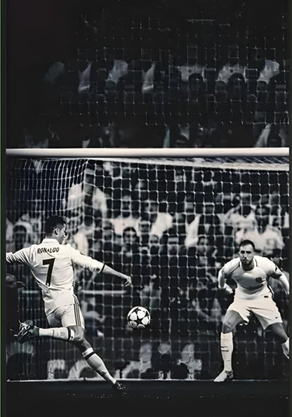 Christiano Ronaldo Poster | CR7 | Determination in Action | Inspiring Football Artwork | Home Decor