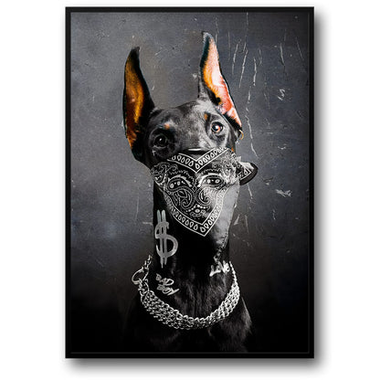 Urban Dog with Bandana | Paisley & Chains | Graffiti Style