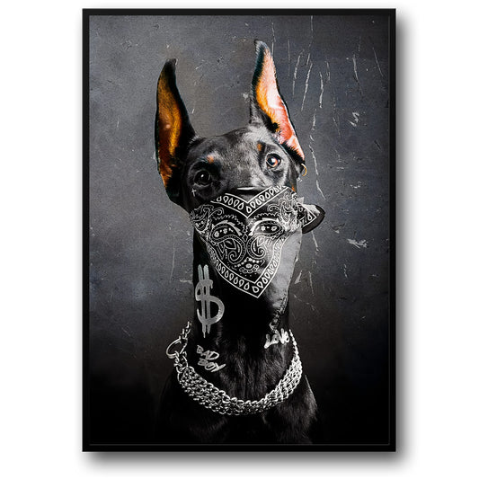 Urban Dog with Bandana | Paisley & Chains | Graffiti Style