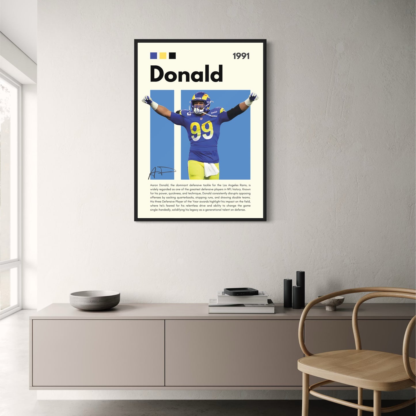 Aaron Donald | Los Angeles Rams | Blue & Yellow
