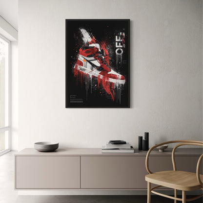 Air Jordan Sneaker Art | Street Style Wall Poster | Contemporary Design Print for Home Decor | Urban Fashion Canvas Poster