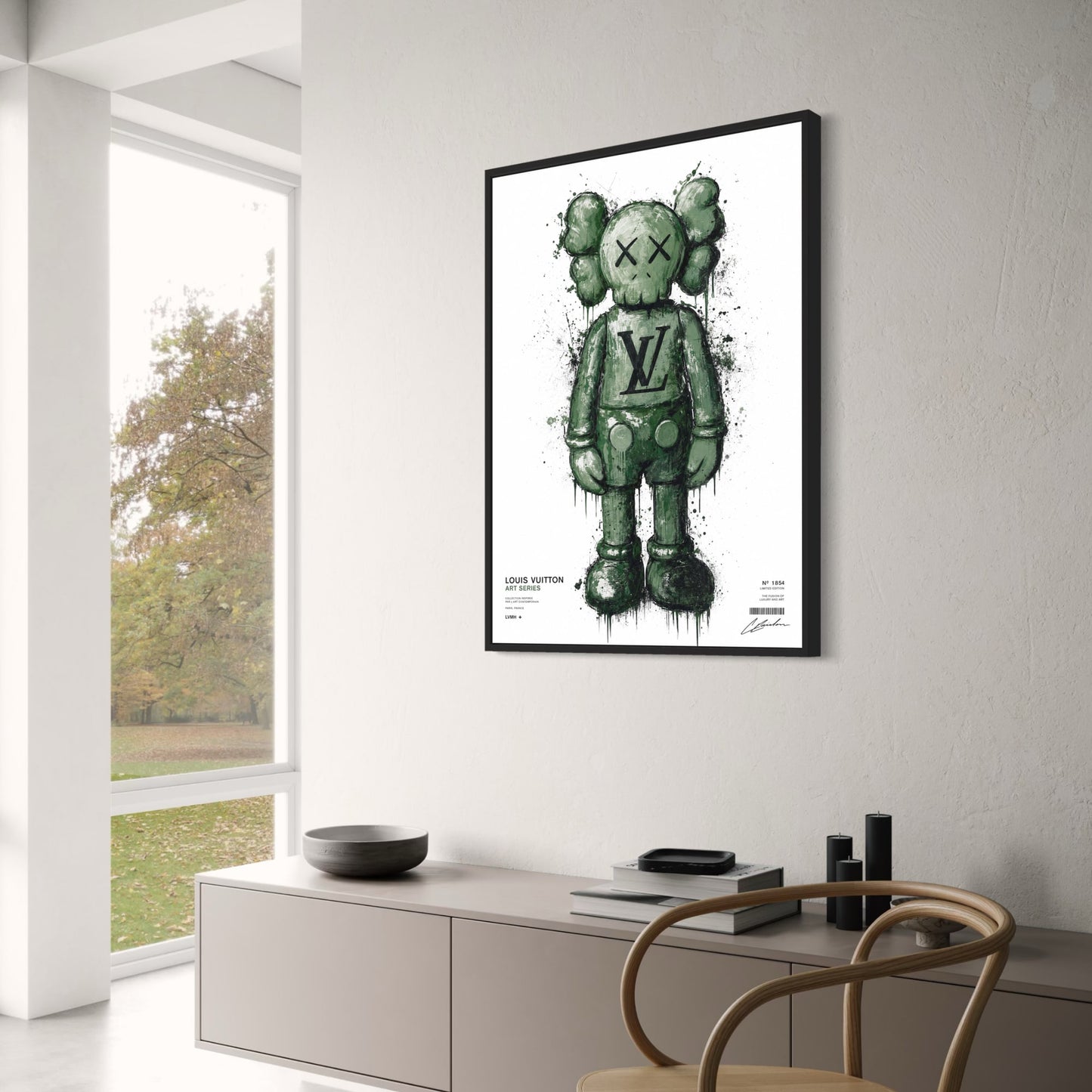 Louis Vuitton Collaboration Art Series Poster | KAWS Designer Limited Edition Print | Iconic Designer Art Poster | Exclusive Collectible Print