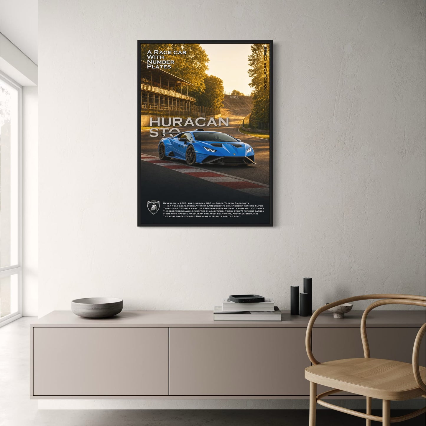 Lamborghini Huracan STO | Race Car Art Print | Supercar Wall Decor Poster | Motorsport Photography | Exclusive Driving Poster
