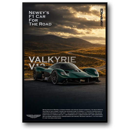 Aston Martin Valkyrie V12 | F1 Inspired Supercar Art | Luxury Automobile Decor