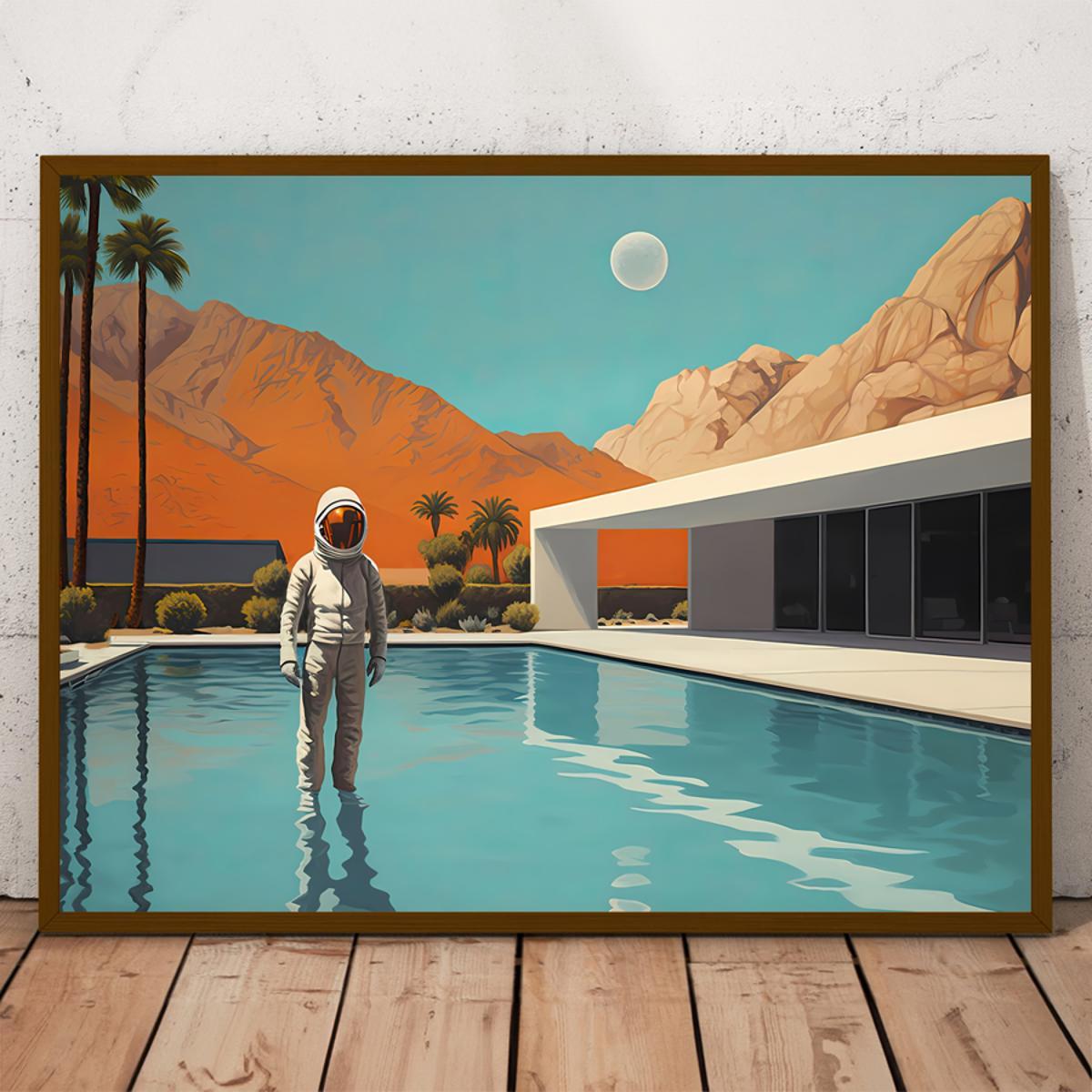 Vintage Abstract | Astronaut Theme | Modern Space Art