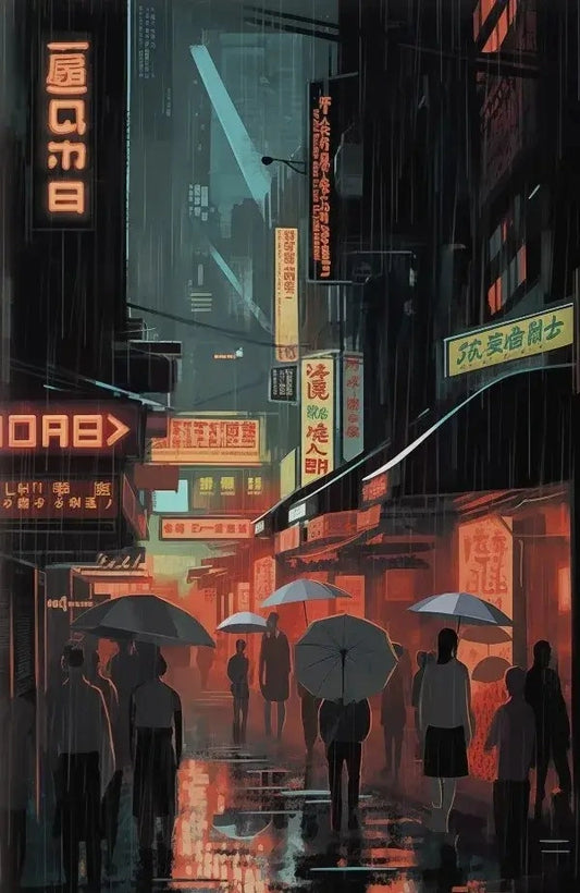 Blade Runner Poster | Rick Deckard Art | Retro Futuristic Movie Print | Ridley Scott Film Decor