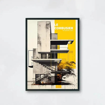 Le Corbusier Modern | Yellow Abstract Architecture