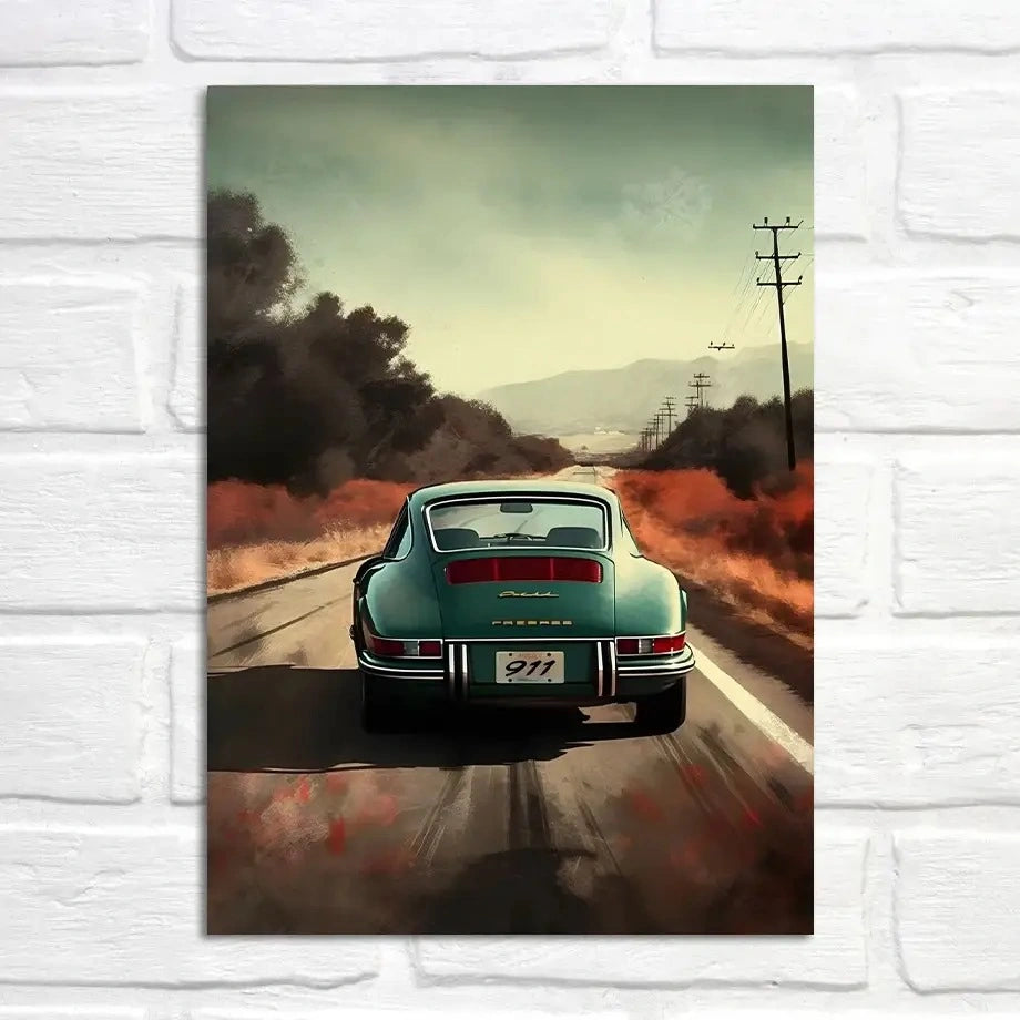 Porsche 911 | Fiery Sunset Drive | Desert Landscape