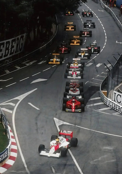 Monaco Formula 1 | Vintage Grand Prix | F1 Racing Poster | McLaren MP4/7A | Ayrton Senna | 1992 Monaco GP