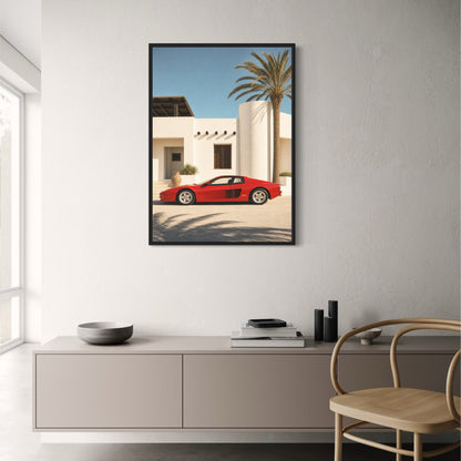 Luxury Red Sports Car Poster | Classic Design Decor | Premium Wall Art Print for Home or Office | Modern Automotive Poster