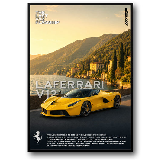 LaFerrari V12 | Iconic Supercar Art | Italian Exotic Engine Decor
