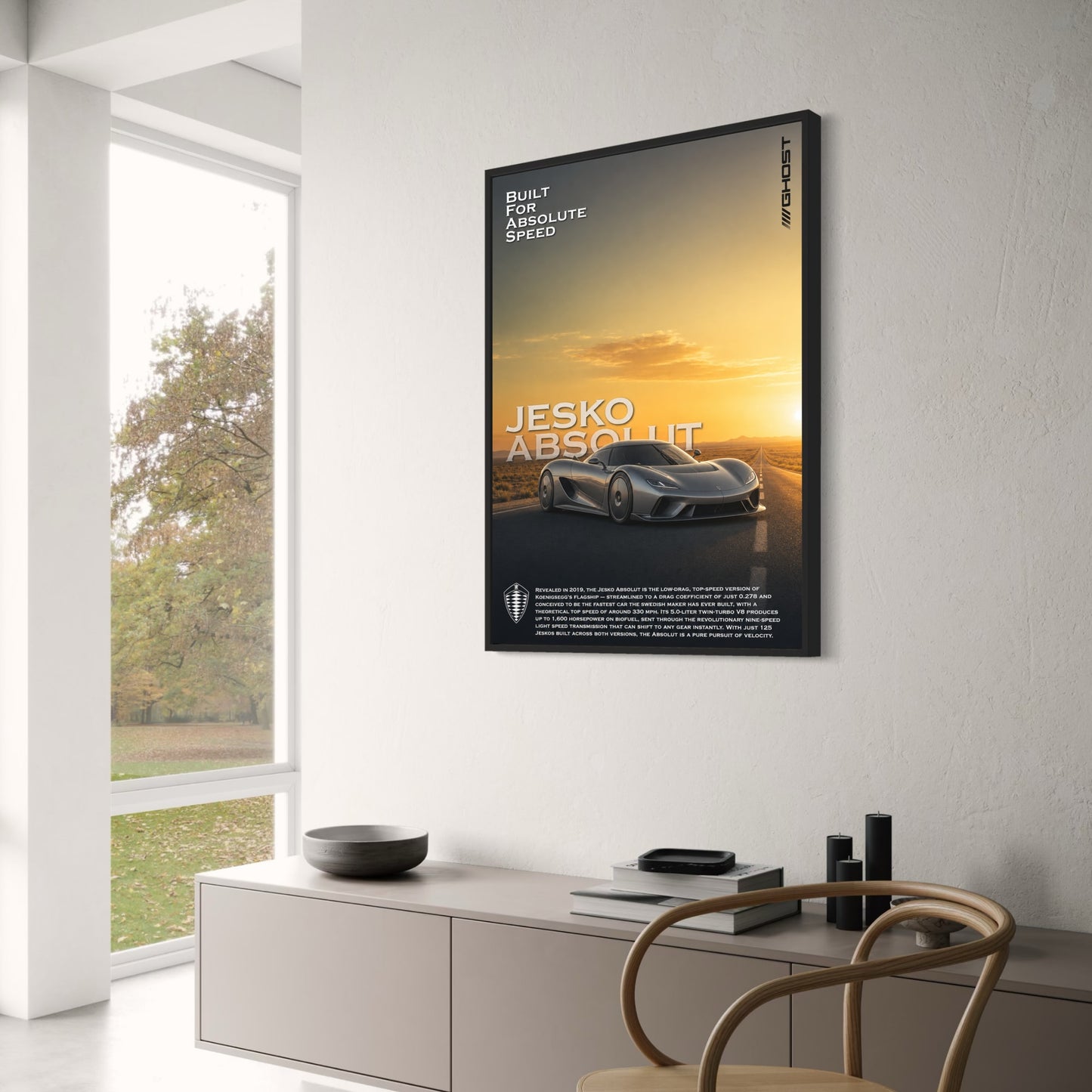 Koenigsegg Jesko | Built for Absolute Speed | Fast Car Jesko Absolut | High Performance Vision | Stylish Design Print Poster