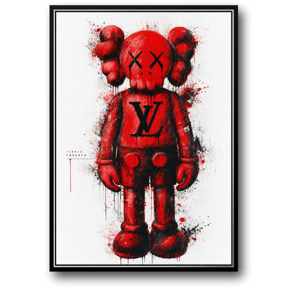 Iconic Modern Art Print | Abstract Street Art Poster | Red Black Graffiti Decor | Unique Wall Art for Home or Office