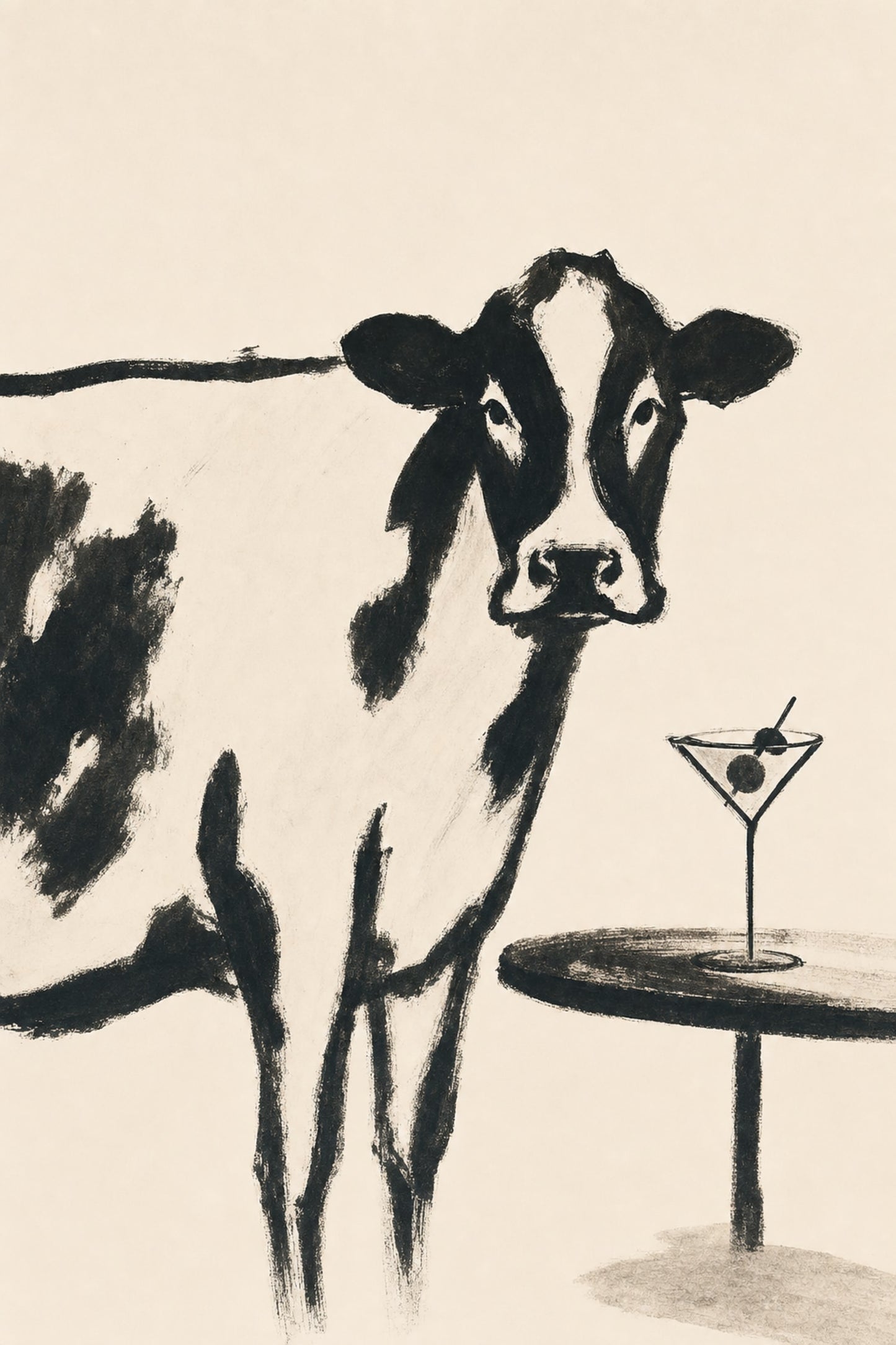 Cow Sketch Art | Contemporary Animal Illustration Wall Decor | Minimalist Farmhouse Poster | Modern Art Print