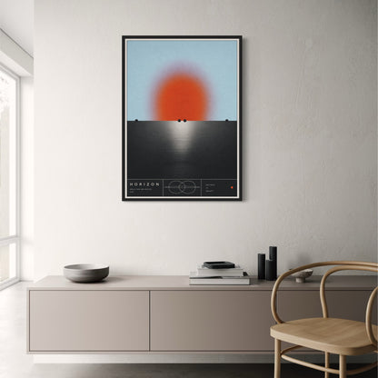Abstract Sun Horizon | Equilibrium Series Art Print | Modern Wall Decor Poster | Balance Beauty Design | Home Living Room Office