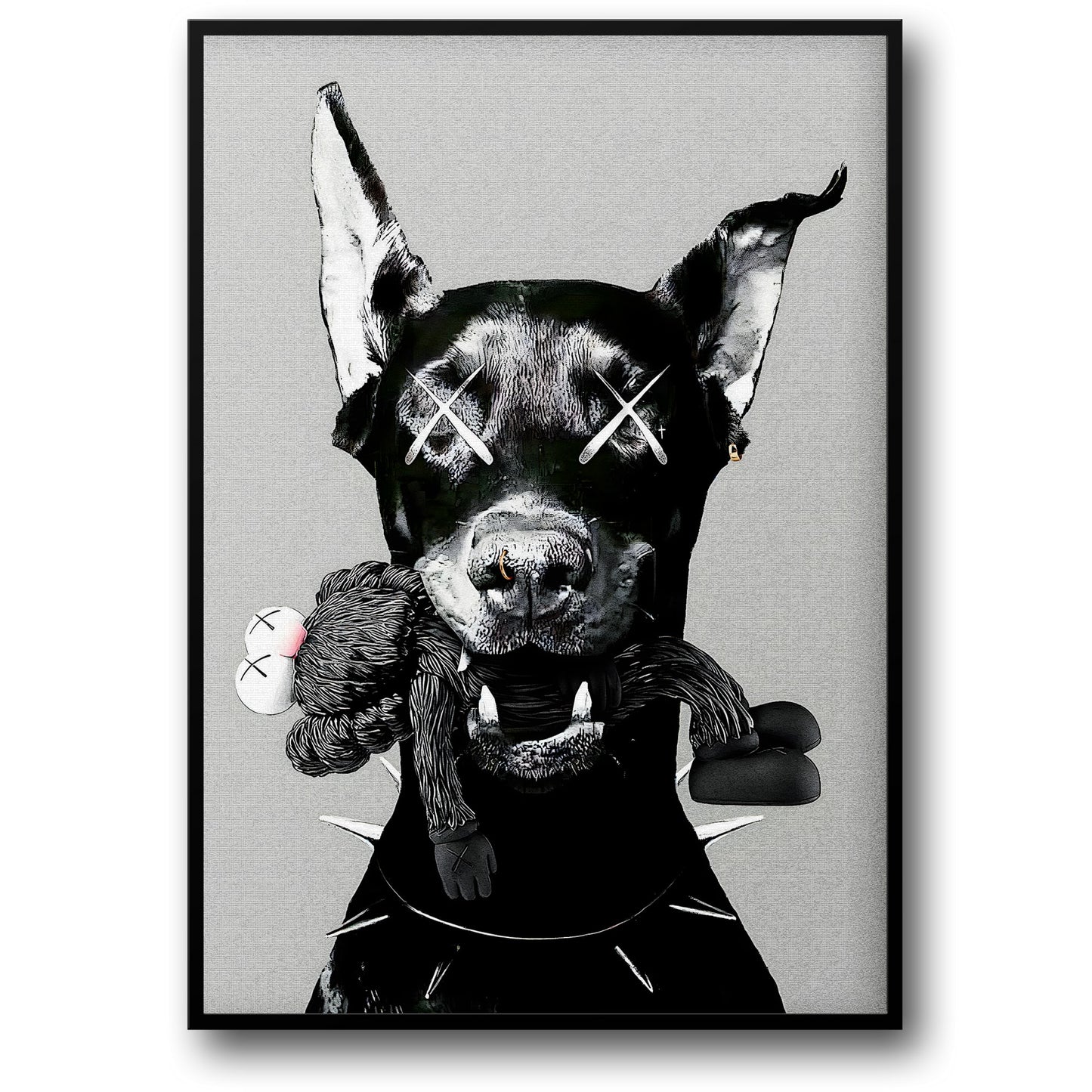 Black Dog Art | X-Eyed Expression | Modern Bold Aesthetic