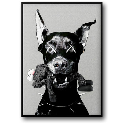 Black Dog Art | X-Eyed Expression | Modern Bold Aesthetic