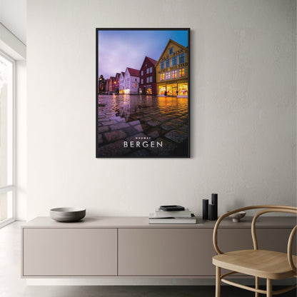 Bryggen Bergen at Night | Scenic Photography