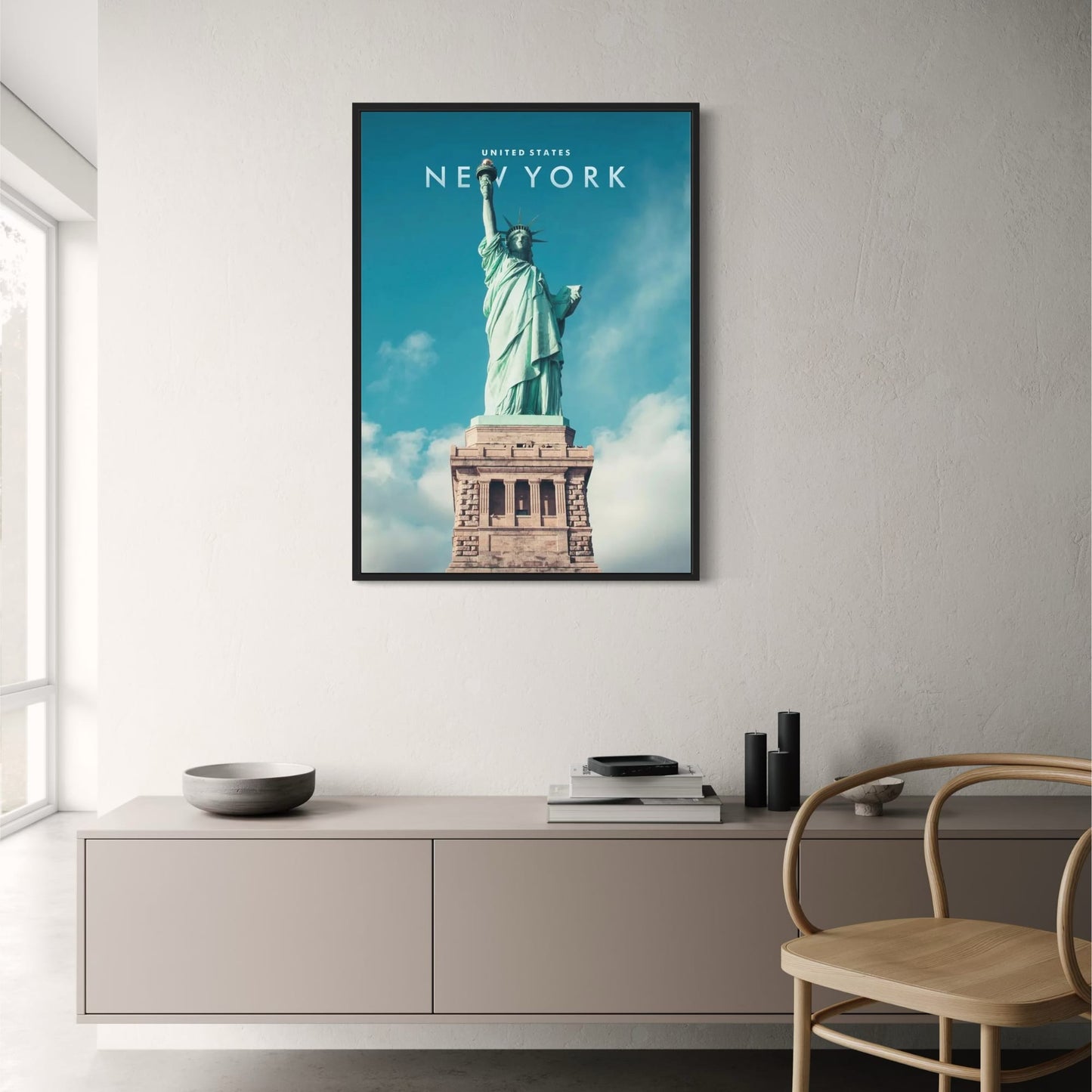 Statue of Liberty Poster | New York | USA Landmark | Explore Freedom & Inspiration | Decorative Wall Art