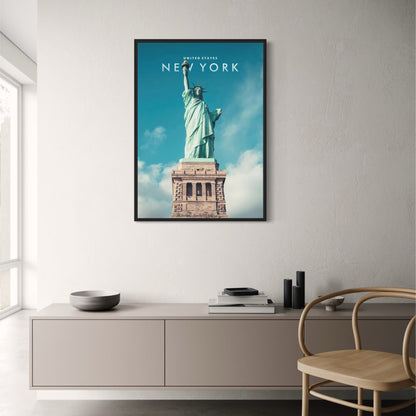 Statue of Liberty Poster | New York | USA Landmark | Explore Freedom & Inspiration | Decorative Wall Art
