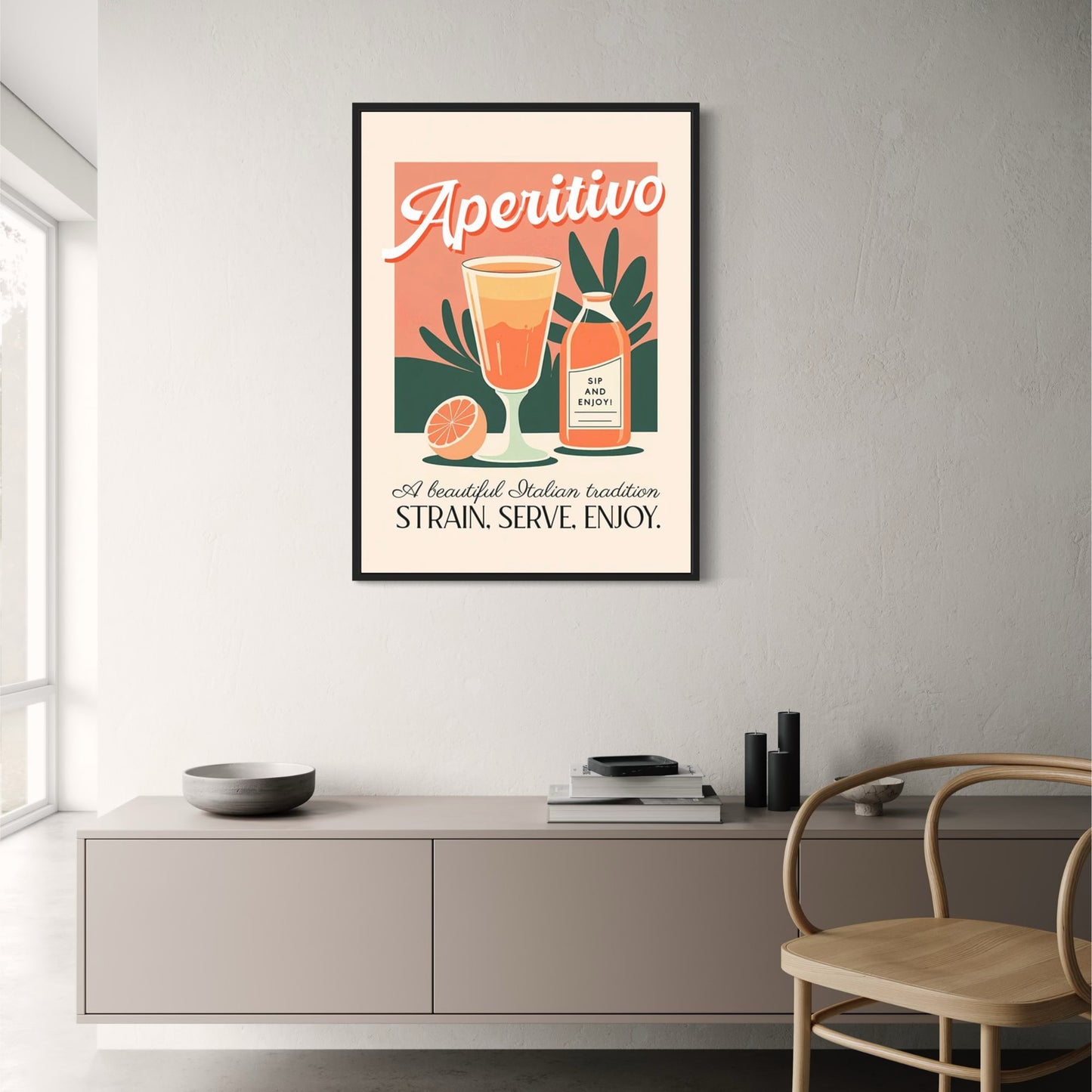 Cocktail Party Drink Art | Vintage Aperitivo Bar Poster | Retro Beverage Wall Decor | Elegant Drink Illustration Art Print