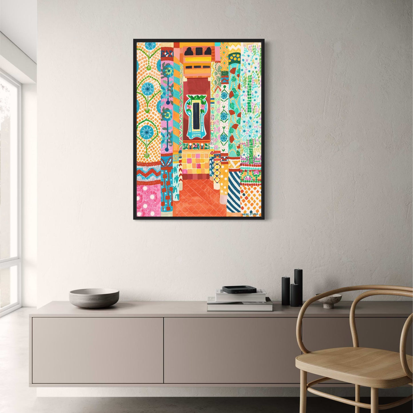 abstract india landscape poster