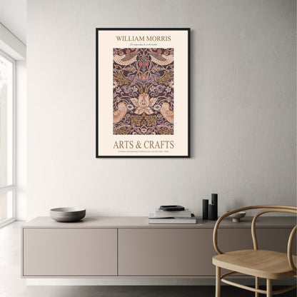 William Morris Strawberry Thief | Vintage Art Poster | Botanical Pattern | Decorative Wall Art | Home Decor | Print Wall Hanging | Classic Design | Artistic Decoration