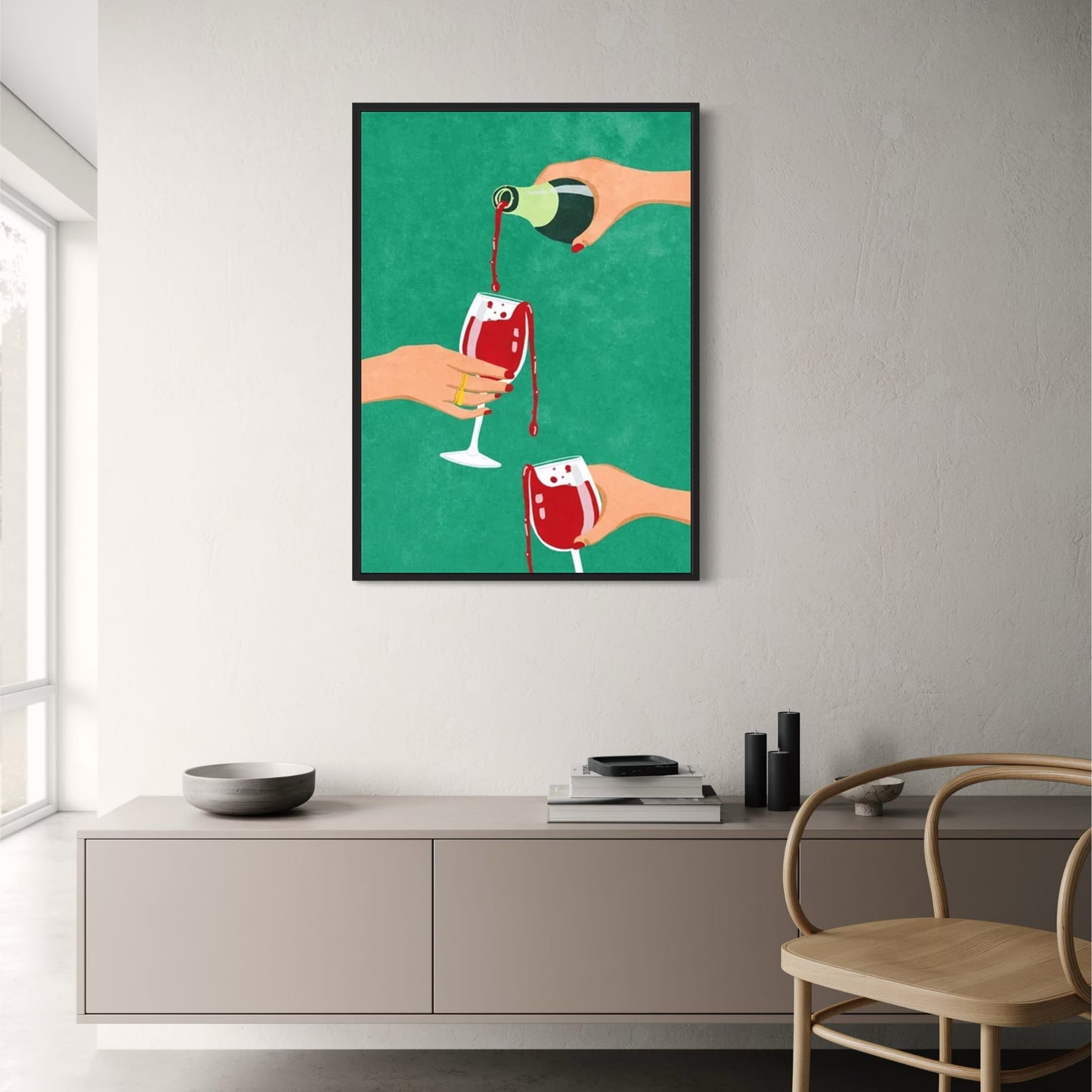 Vibrant Wine Pour | Celebratory Art