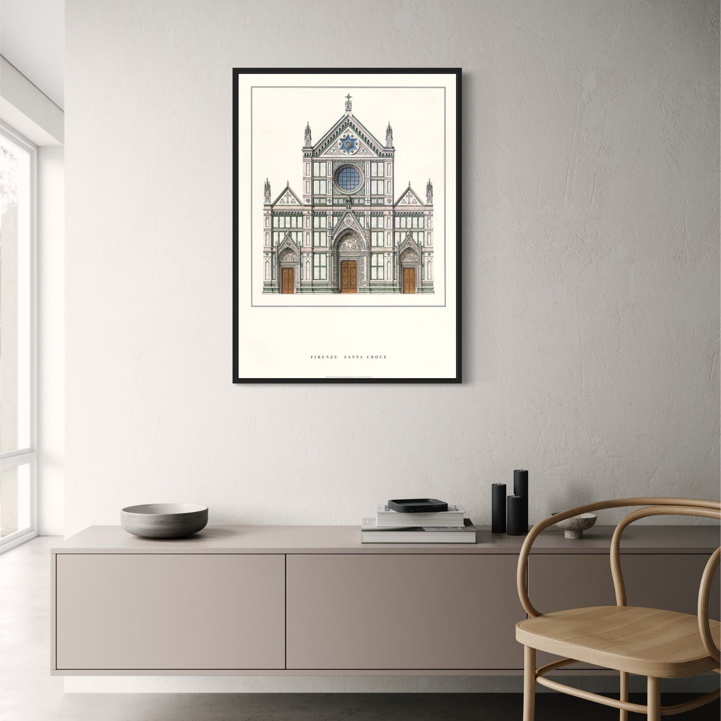 Basilica of Santa Croce | Florence | Italy | Renaissance Church Architecture | Florentine Religious Buildings | Italian Art Posters