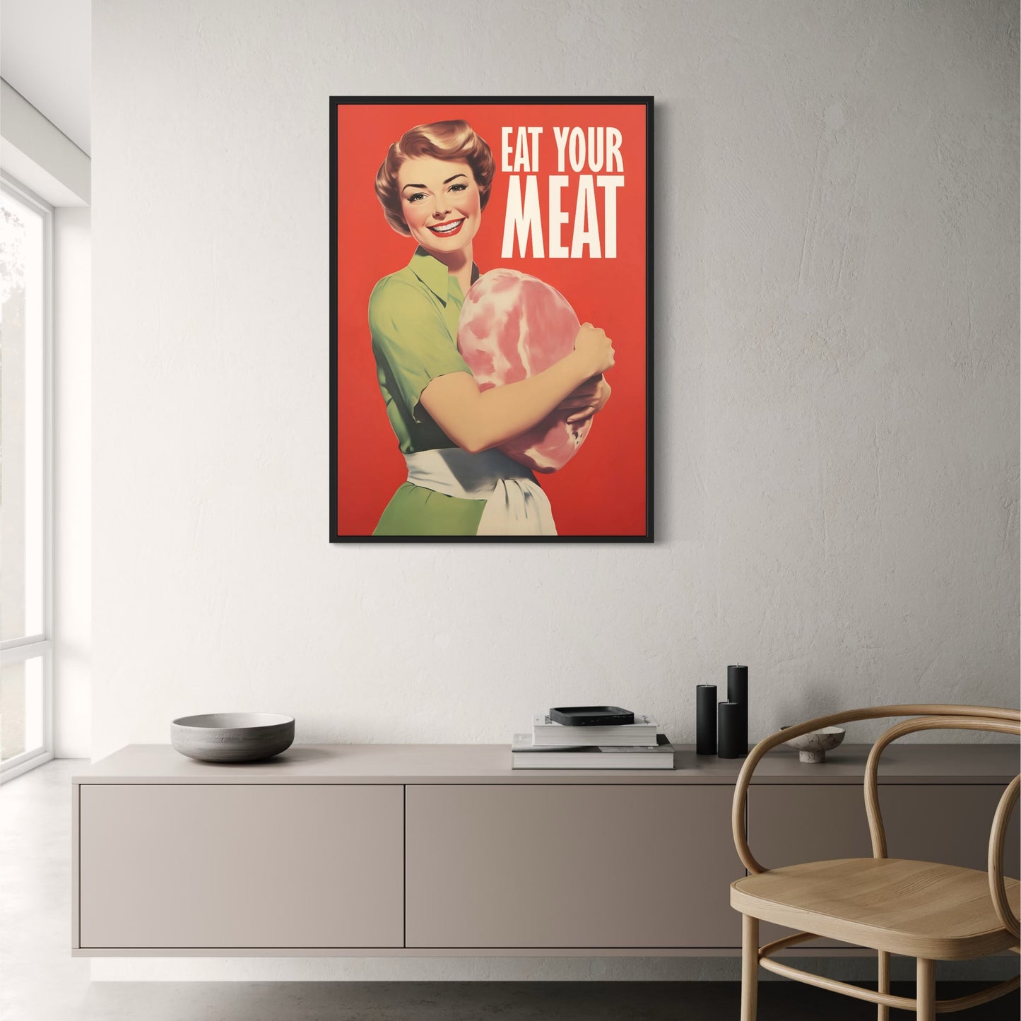 Eat Your Meat | Vintage '70s Retro Decor