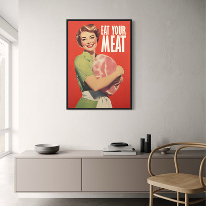 Eat Your Meat | Vintage '70s Retro Decor